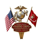 VASHU US Military Branch Tribute Garden Stake Collection, United States Marine Corps Garden Stake Sign, Military Veteran Patriotic Outdoor Lawn Ornament