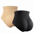 thumbnail image 1 of VASLANDA 2 Pack Womens Butt Lifter Panties Seamless Padded Underwear Hip Pads Enhancer Panty, 1 of 7