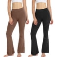 thumbnail image 1 of VASLANDA 2 Packs Flare Pants for Women - High Waist Workout Bootleg Yoga Leggings, 1 of 6