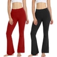 thumbnail image 1 of VASLANDA 2 Packs Flare Pants for Women - High Waist Workout Bootleg Yoga Leggings, 1 of 6