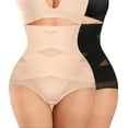 thumbnail image 1 of VASLANDA 2 Packs Shapewear Tummy Control Underwear for Women High Waisted Girdle Body Shaper Butt Lifting Panties, 1 of 7