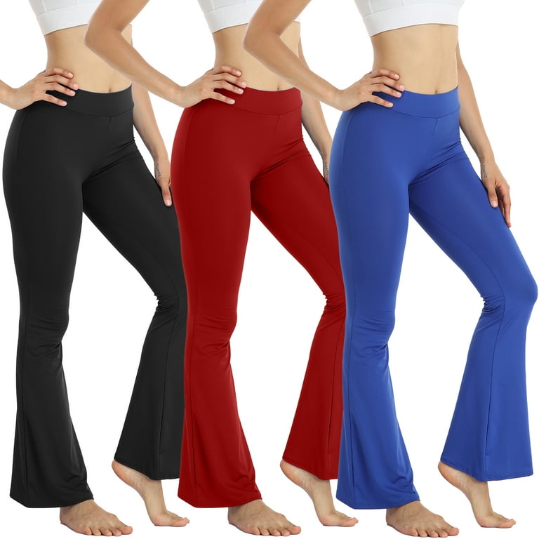 VASLANDA 3 Packs Flare Pants for Women - High Waist Workout