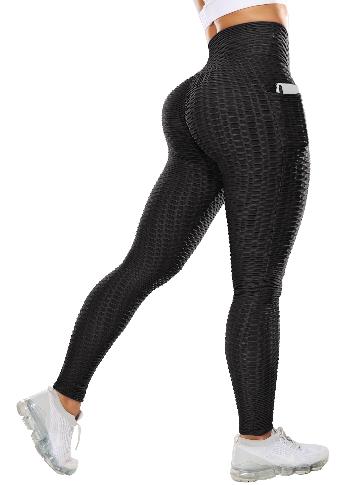 Tawop Womens High Waist Yoga Pants Tummy Control Slimming Booty Leggings  Workout Running Butt Lift Tights With Pockets Forbidden Pants New Arrivals  