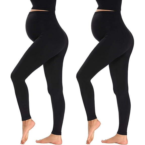 VASLANDA Maternity Leggings Active Wear Over The Bump Pants Pregnancy Shaping Over The Belly Postpartum Breastfeeding