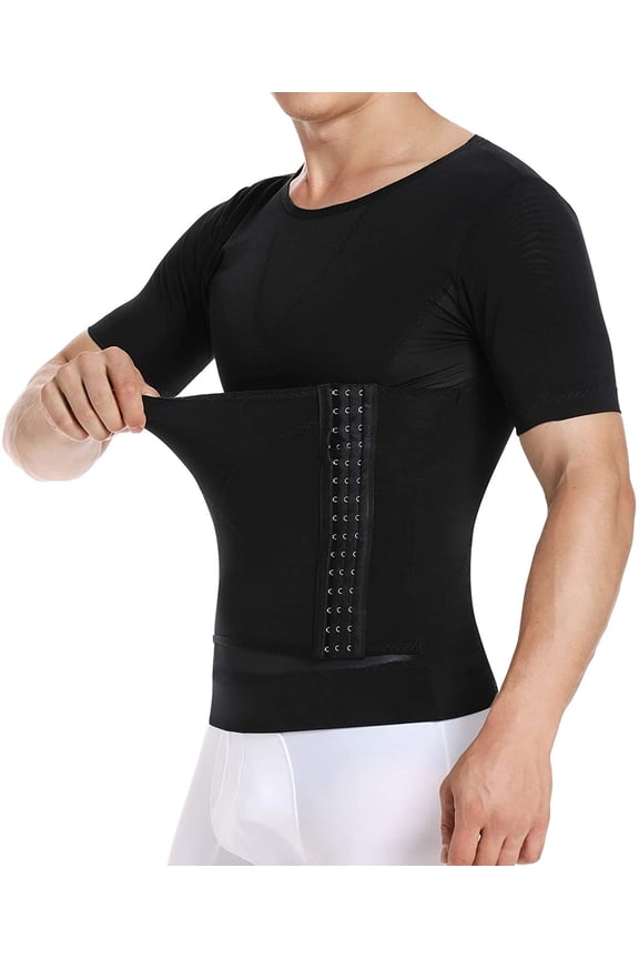 Men Body Shaper Slimming Vest Tight Tank Top Compression Shirt Tummy Control Underwear Moobs Binder