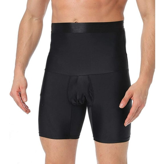 VASLANDA Men Shaper Underwear Tummy Control Shorts High Waist Slimming Compression Shaping Thigh Boxer Briefs Shapewear