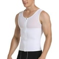 thumbnail image 1 of VASLANDA Men's Zipper Firm Control Body Shaper Vest Heavy Compression Undershirts Gynecomastia Tank Tops with Back Support, 1 of 6