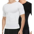 thumbnail image 1 of Vaslanda Mens Compression Undershirts Ultra Slimming Body Shaper Belly Control Vest Workout Active Gynecomastia Tank Tops, 1 of 6