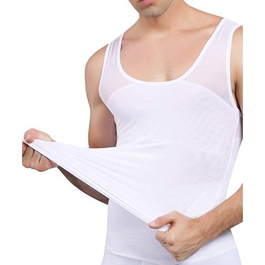 Men's Compression Shapewear Tank Top - Slimming Vest For Chest & Abs, Breathable Nylon Spandex