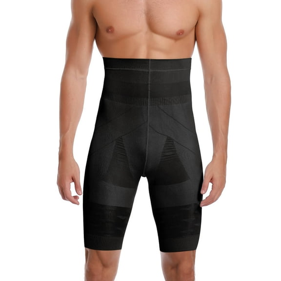 VASLANDA Mens Underwear Compression Pants Waist Trainer Belly Control Slimming Shapewear Seamless Boxer Briefs High Waist Boxer Shorts