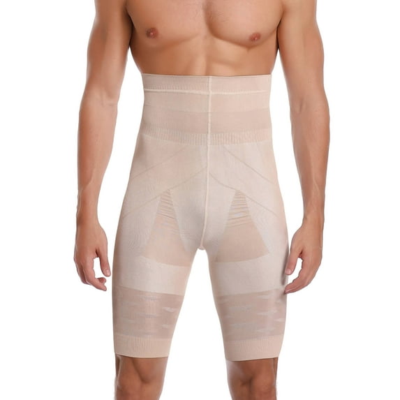 VASLANDA Mens Underwear Compression Pants Waist Trainer Belly Control Slimming Shapewear Seamless Boxer Briefs High Waist Boxer Shorts