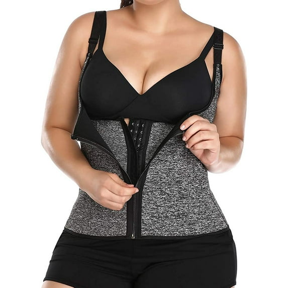 VASLANDA Neoprene Waist Trainer Corset for Weight Loss Women Sauna Vest Workout Tank Tops Slimmer