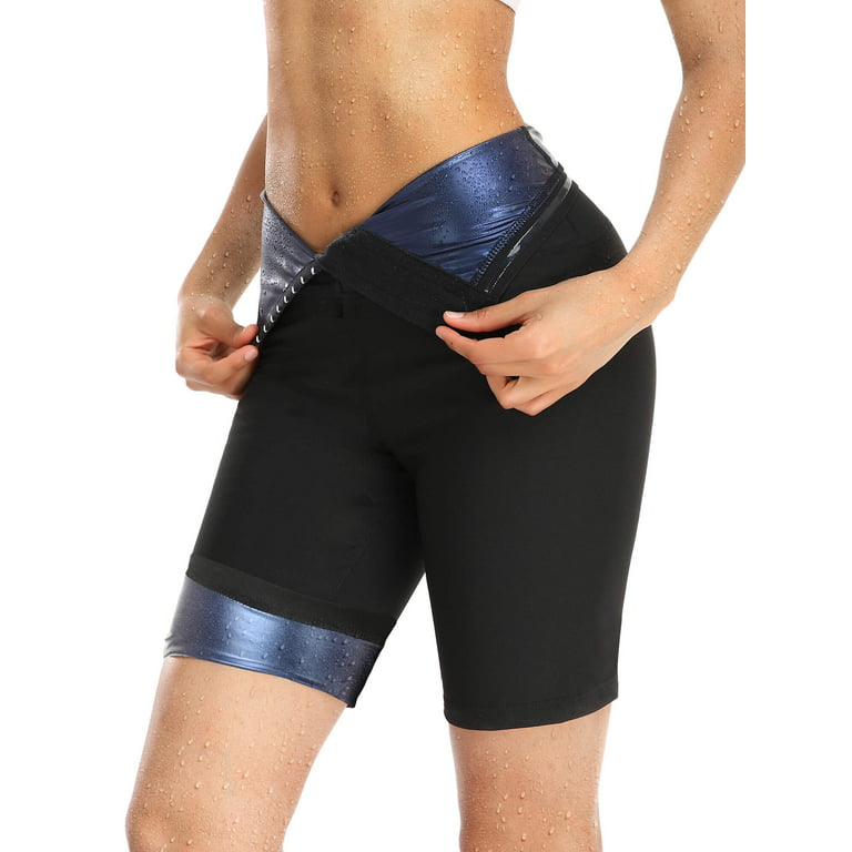 VASLANDA Sauna Sweat Pants for Women High Waist Slimming Shorts