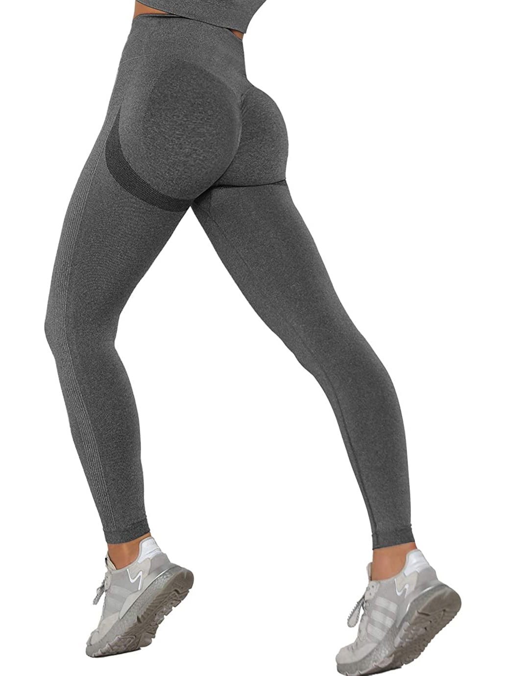 VASLANDA Seamless Leggings for Women Butt Lift High Waisted Yoga Pants Tummy Control Compression Workout Tights Gym Walmart
