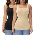 thumbnail image 1 of Women Tummy Control Shapewear Tank Tops Seamless Square Neck Compression Tops Slimming Body Shaper Camisole, 1 of 6