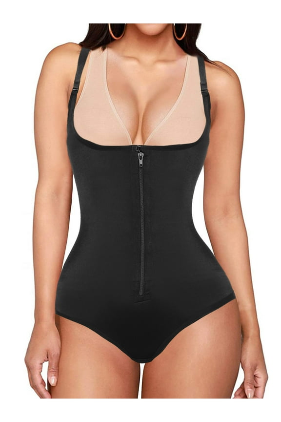 Shapewear for Women Tummy Control Fajas Colombianas Body Shaper Zipper Open Bust Bodysuit