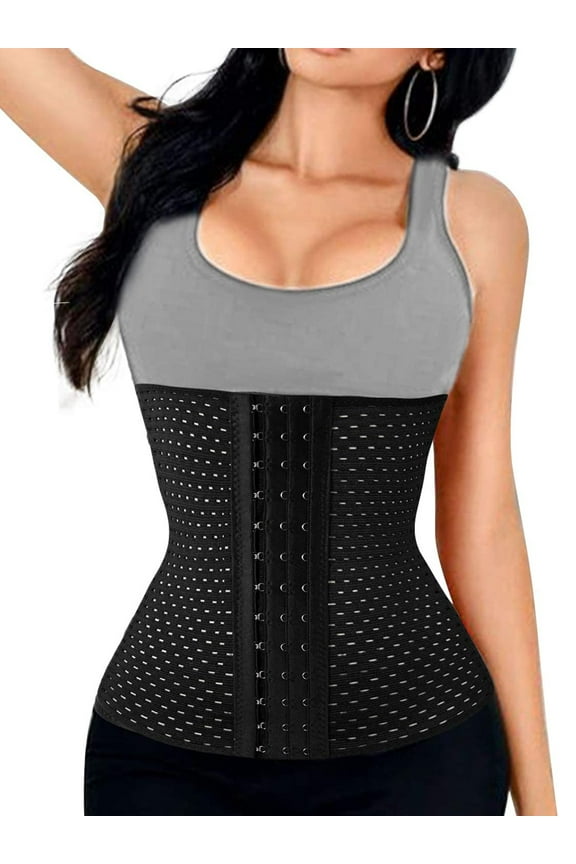 Slimming Waist Trainer for Women Steel Boned Waist Shaper Trimmer Adjustable Tummy Control Girdle for Daily Use