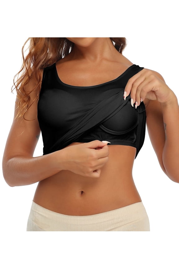 Tank Tops with Built in Bra for Women Casual Wide Strap Undershirts Sleeveless Summer Tops