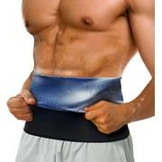 VASLANDA Waist Trimmer for Men Weight Loss,Stomach Trainer Sweat Workout Shaper,Neoprene-Free Slimming Sauna Belt