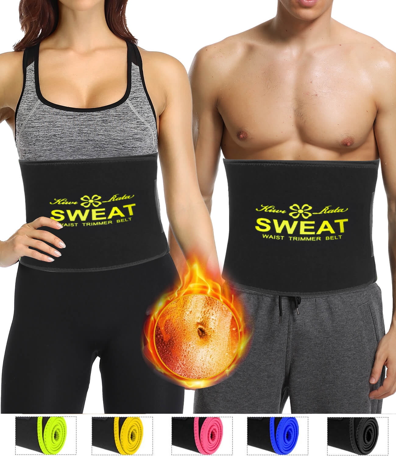 VASLANDA Waist Trimmer for Women Men Sweat Waist Trainer Slimming Belt Stomach Wraps for Weight Loss Neoprene Ab Belt Low Back and Lumbar Support Walmart