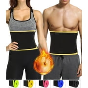 VASLANDA Waist Trimmer for Women & Men Sweat Waist Trainer Slimming Belt, Stomach Wraps for Weight Loss, Neoprene Ab Belt Low Back and Lumbar Support
