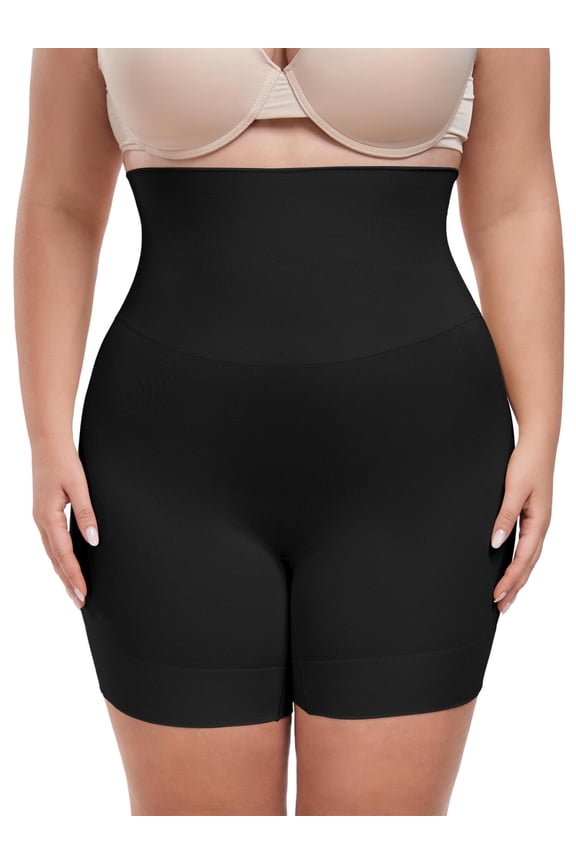 Plus Size Tummy Control Shapewear Shorts Body Shaper for Women High-Waisted Thigh Slimming