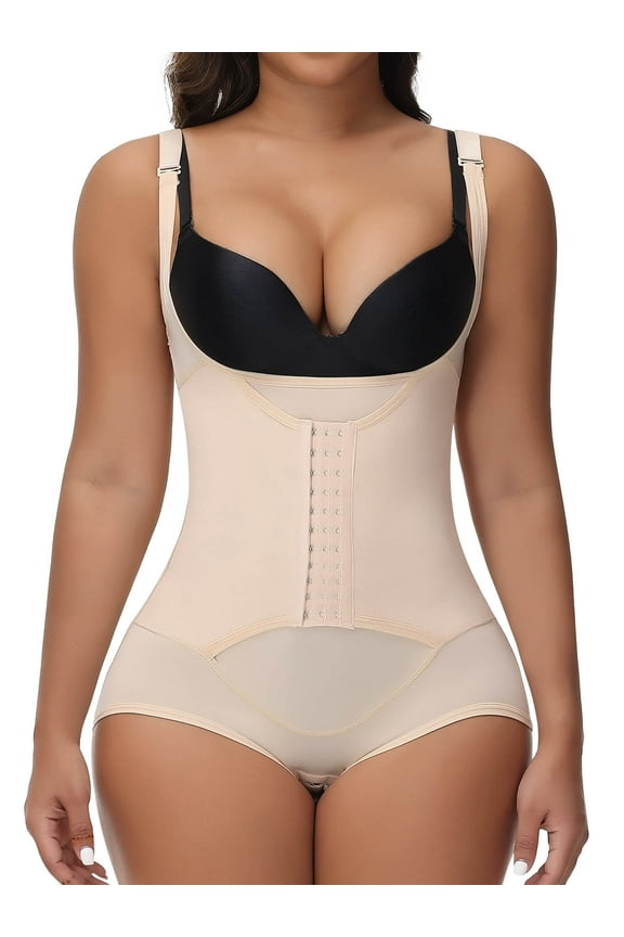 Shapewear for Women Tummy Control Fajas Colombianas Body Shaper Zipper Open Bust Bodysuit