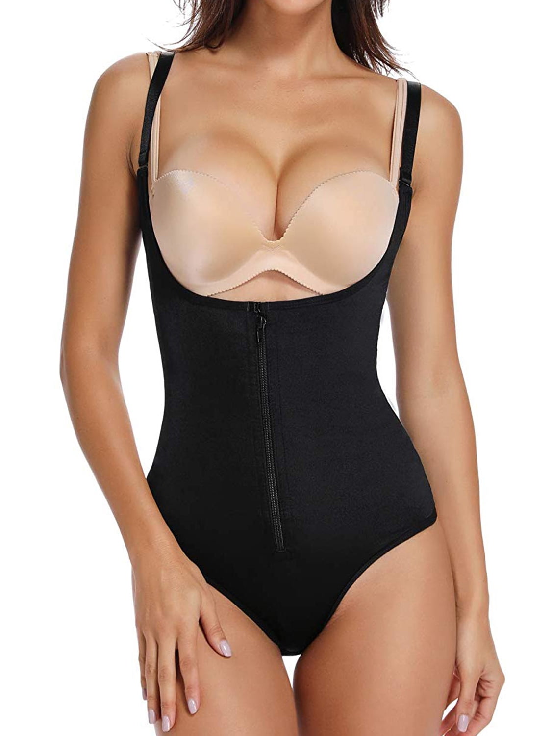 VASLANDA Women Shapewear Bodysuit Latex Waist Trainer Full Body Shaper Tummy Control Fajas