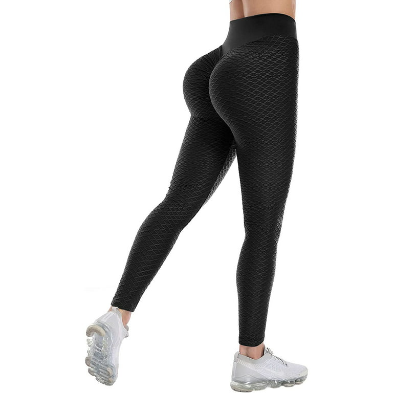 VASLANDA Women Tiktok Bubble Butt Leggings - Anti Cellulite Scrunched Booty  Tights Tummy Control High Waisted Yoga Pants 