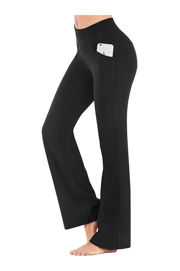 Women's Bootcut Yoga Pants with Pockets High Waist Bootleg Yoga Workout Pants for Women