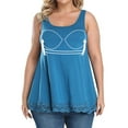 thumbnail image 1 of VASLANDA Women's Cami with Built in Bra Cup Casual Flowy Swing Pleated Tank Top with Adjustable Strap (S-4XL), 1 of 6