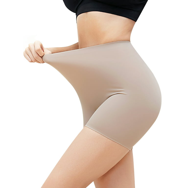 VASLANDA Women's Comfortable Seamless Smooth Slip Shorts for Under Dresses  