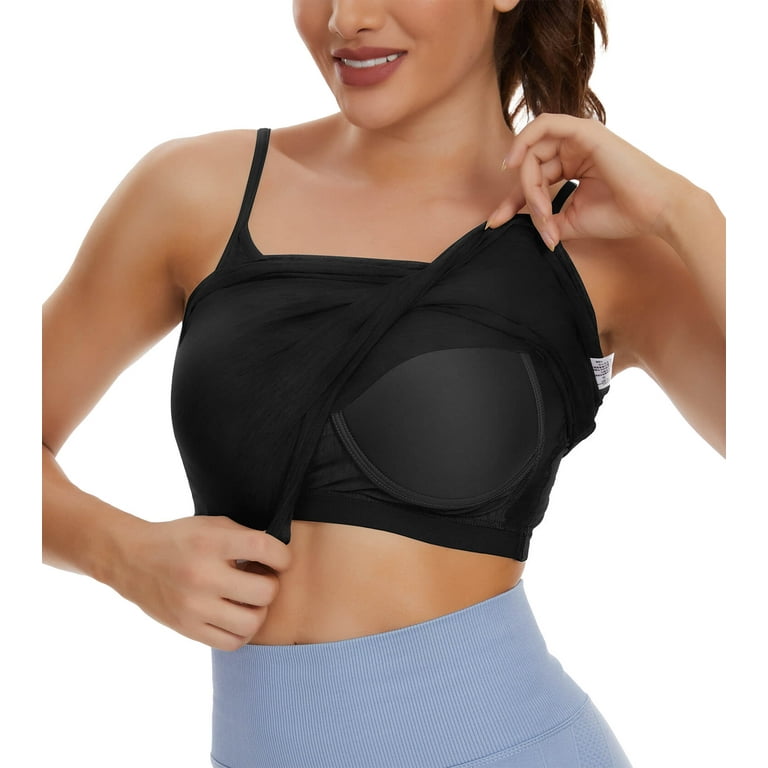VASLANDA Women's Cotton Camisole Adjustable Strap Tank Tops with Built in  Shelf Bra Stretch Undershirts for Summer