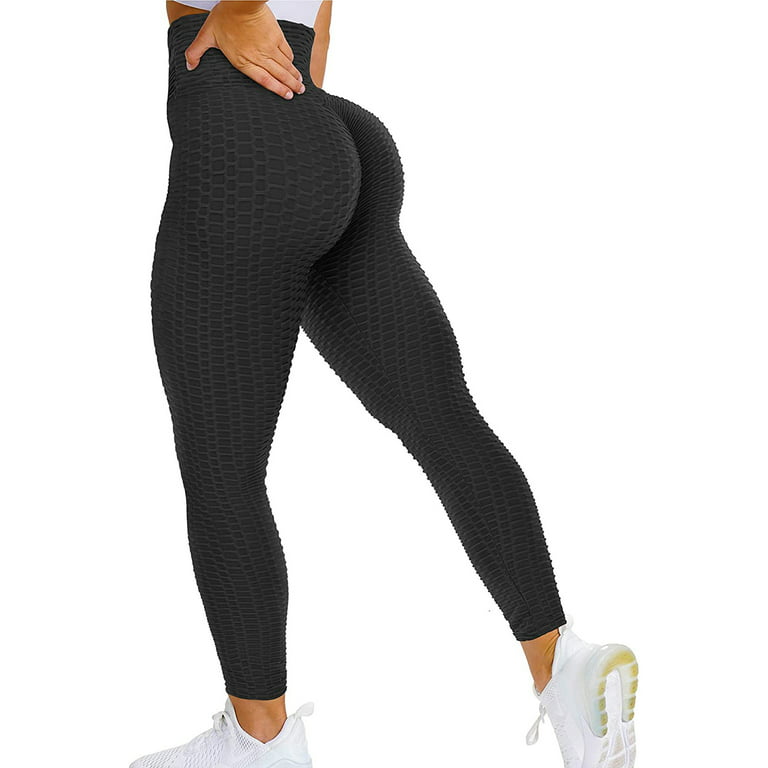 OHS Honeycomb Leggings Push Up High Waist Gym Yoga Women Anti
