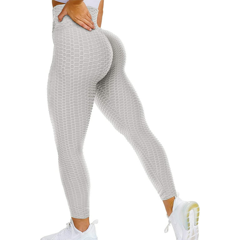 Women's Honeycomb Scrunch Butt Leggings Butt Lifting Textured Tights Tummy  Control High Waisted Yoga Jogger Pants 