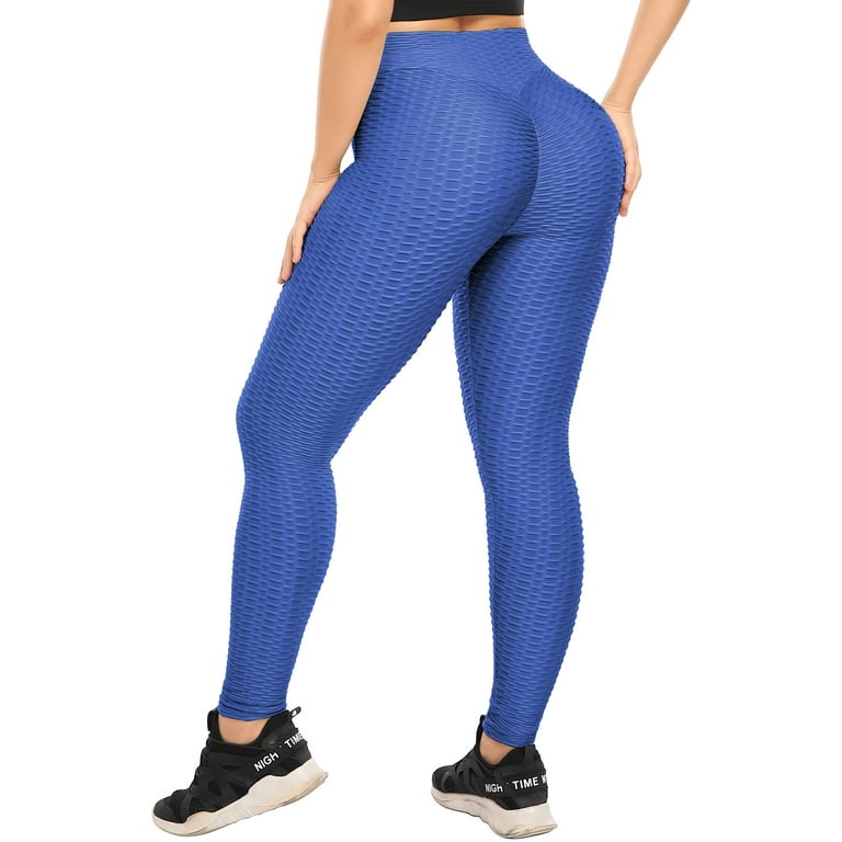 Womens High Waist Yoga Pants Tummy Control Slimming Booty Textured Leggings  Workout Running Butt Lift Tights