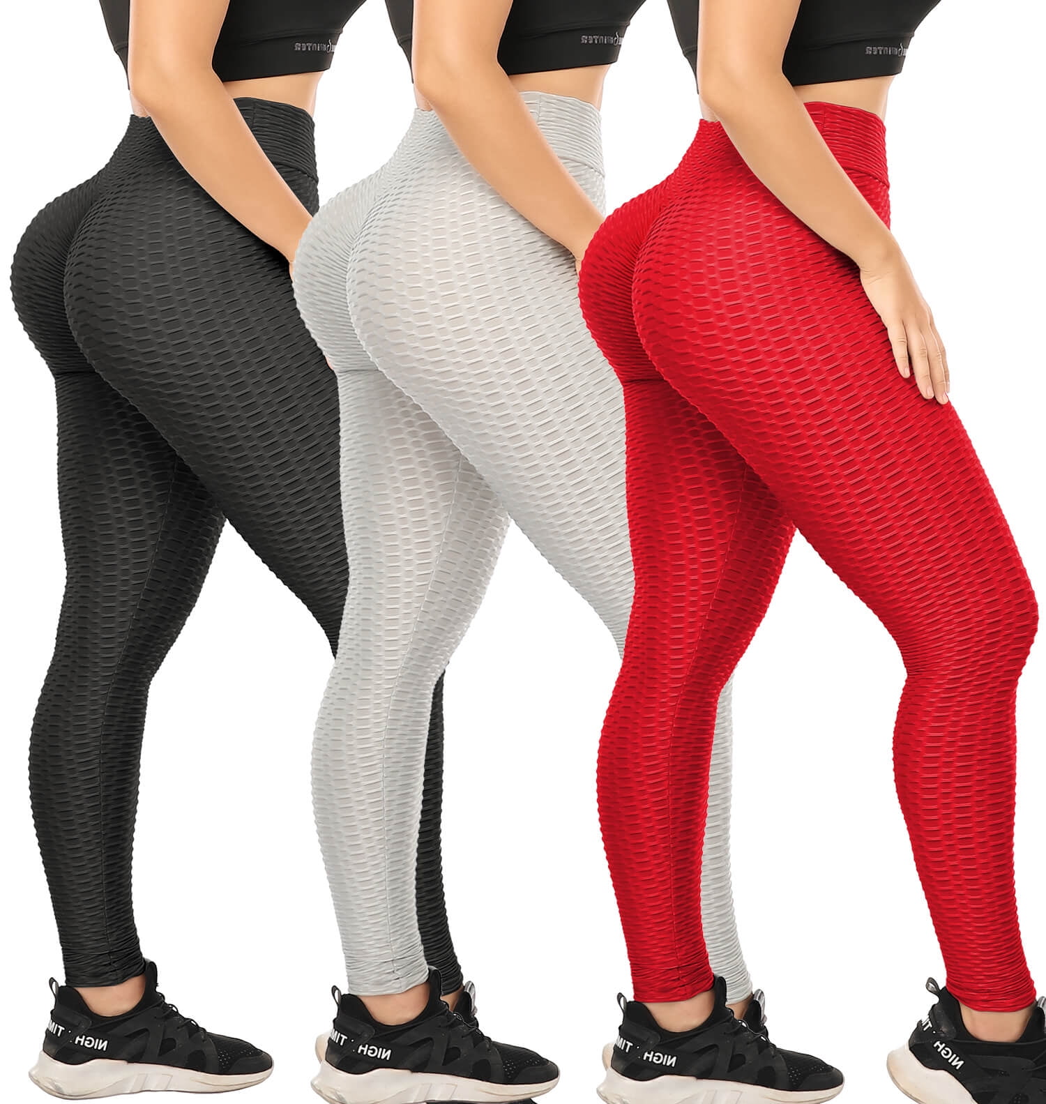 VASLANDA Women's High Waist Yoga Pants Tummy Control Slimming Booty Leggings  Workout Running Butt Lift Tights 