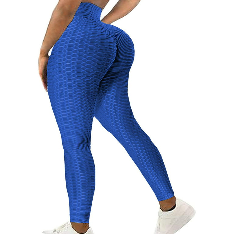 VASLANDA Women's High Waist Yoga Pants Tummy Control Workout Ruched Butt  Lifting Stretchy Leggings Textured Booty Tights