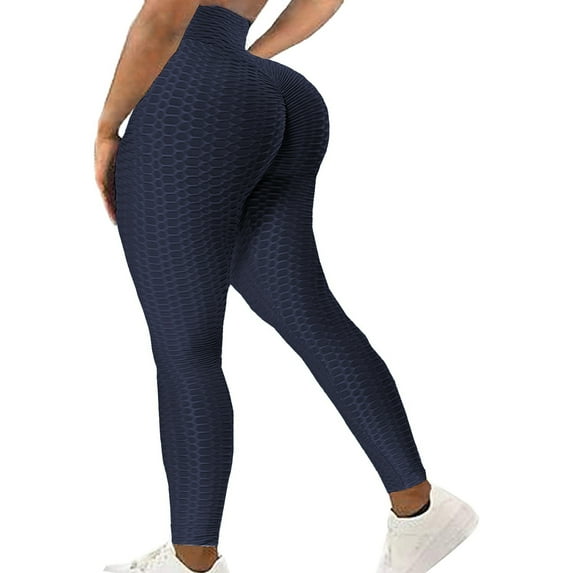 VASLANDA Women's High Waist Yoga Pants Tummy Control Workout Ruched Butt Lifting Stretchy Leggings Textured Booty Tights