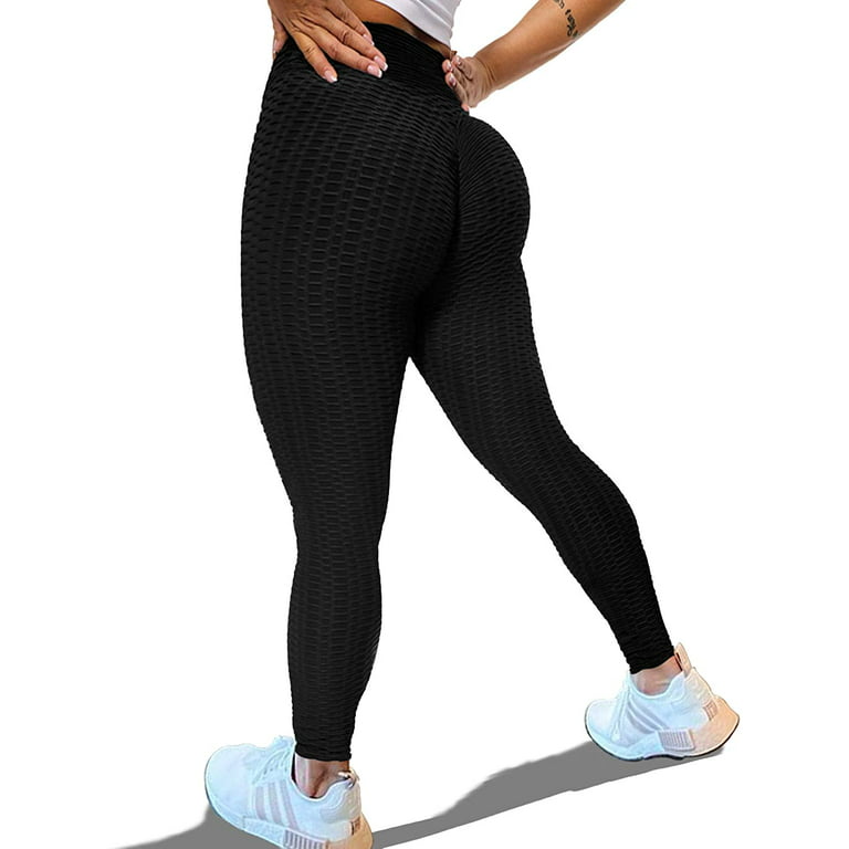 Womens Butt Lift Leggings Gym Workout Yoga Pants Ruched Booty High Waist  Seamless Workout Running Leggings Ladies Elastic Compression Tights Sale  Clearance UK Black : : Fashion