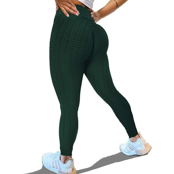VASLANDA Women's Ruched Butt Lifting High Waist Yoga Pants Tummy Control Stretchy Workout Leggings Textured Booty Tights