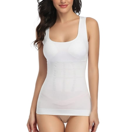 VASLANDA Women's Shapewear Tank Top Compression Firm Tummy Control Shaper Seamless Slimming Shaping Tanks Camisole