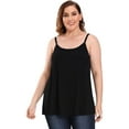 thumbnail image 1 of VASLANDA Women's Shirred Flowy Bra Cami with Built-in Cups Relaxed Fit - Adjustable Spaghette Strap (S-4XL) for Summer, 1 of 6