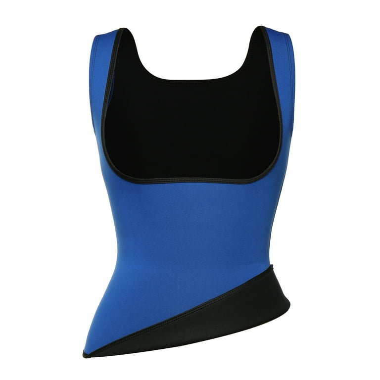 VASLANDA Women's Waist Trainer Hot Body Shaper Tank Top Slimming Neoprene  Sweat Vest for Weight Loss 