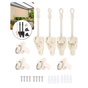 VASTEO Sun Shade Replacement Parts Bungee Kit,Shade Tie Downs and End Cap,Weather Resistance,for Exterior Roller Shades,Outdoor Blinds(2 Set,Beige)