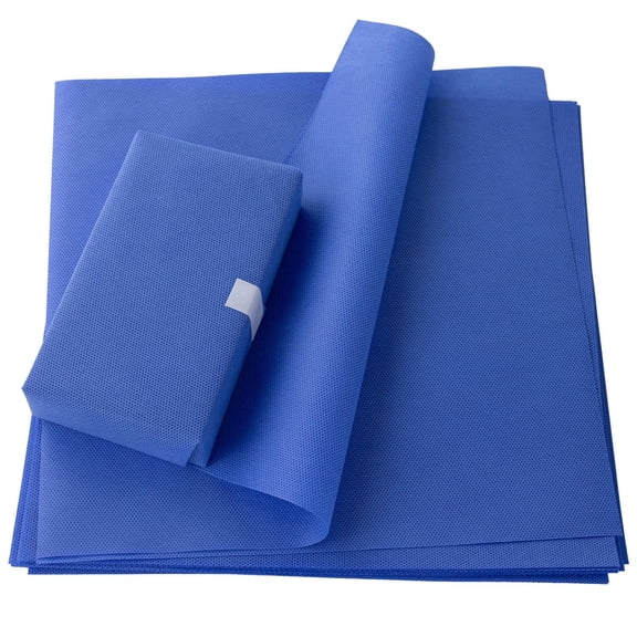 Sterilization Wraps, SMMS Non-Woven, 12 x 12 in, 100 Pack – Blue