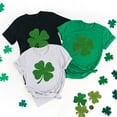 thumbnail image 1 of VBTAPA Holiday Tops for Women 2025 St. Patrick's Day T-shirts Green Shamrock Shirts Irish Clover Print Short Sleeve Crewneck Tees Black XXL, 1 of 6
