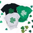 thumbnail image 1 of VATAPA Lucky Shamrock Shirts for Women 2025 St. Patrick's Day Holiday Tops Plus Size Clover Graphic Tees Festival Parade T-shirts Irish Short Sleeve Tee on Sale Green M, 1 of 6