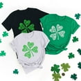 thumbnail image 1 of VATAPA Womens St. Patrick's Day Tops Short Sleeve Shamrock Graphic Tees Lucky Clover Print Casual Summer T-shirts Irish Holiday Top Blessed Gifts White S, 1 of 6