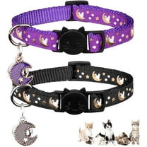 VATENIC 2 Separate Cat Collars, Adjustable Kitten Collars, Glow In The Dark